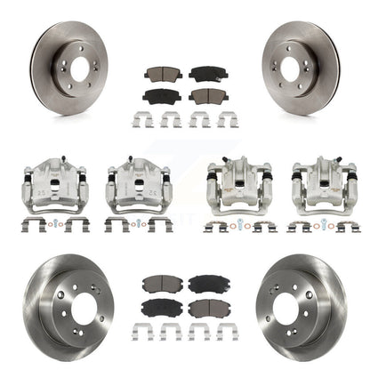 Kit de rotors d'étrier de frein avant et arrière et plaquettes en céramique (10 pièces) pour Kia Soul 1.6 10-11