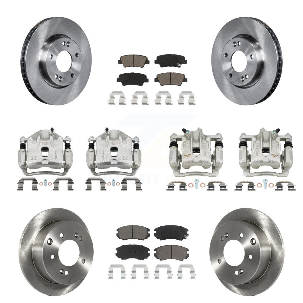 Kit de rotors d'étrier de frein avant et arrière et plaquettes en céramique (10 pièces) pour Kia Soul 2.0 10-11