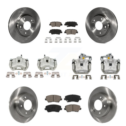 Rotor d'étrier de frein avant et arrière et Kit de plaquettes en céramique (10 pièces) pour Kia Forte Hyundai G