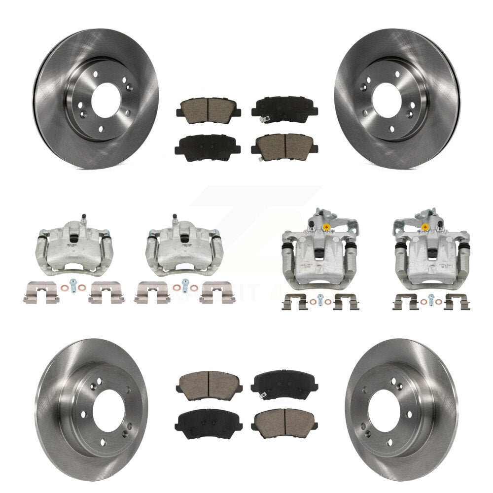 Rotors d'étrier de frein avant et arrière et Kit de plaquettes en céramique (10 pièces) pour Hyundai Veloster G