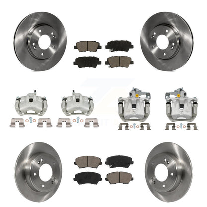 Rotors d'étrier de frein avant et arrière et Kit de plaquettes en céramique (10 pièces) pour Hyundai Veloster G