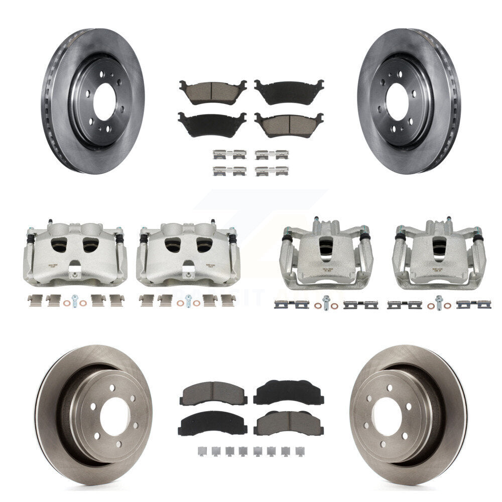Kit de rotors d'étrier de frein à disque avant et arrière et plaquettes en céramique (10 pièces) pour Ford F-150