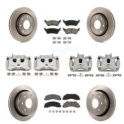 Kit de rotors d'étrier de frein à disque avant et arrière et plaquettes en céramique (10 pièces) pour Ford F-150