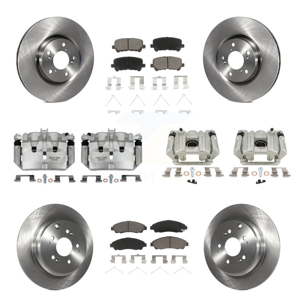 Rotor d'étrier de frein à disque avant et arrière et Kit de plaquettes en céramique (10 pièces) pour Acura MDX ZD
