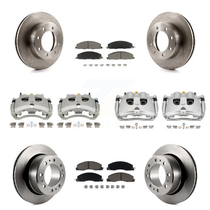 Rotors d'étrier de frein avant et arrière et Kit de plaquettes en céramique (10 pièces) pour Ram 3500 2500 Dodge