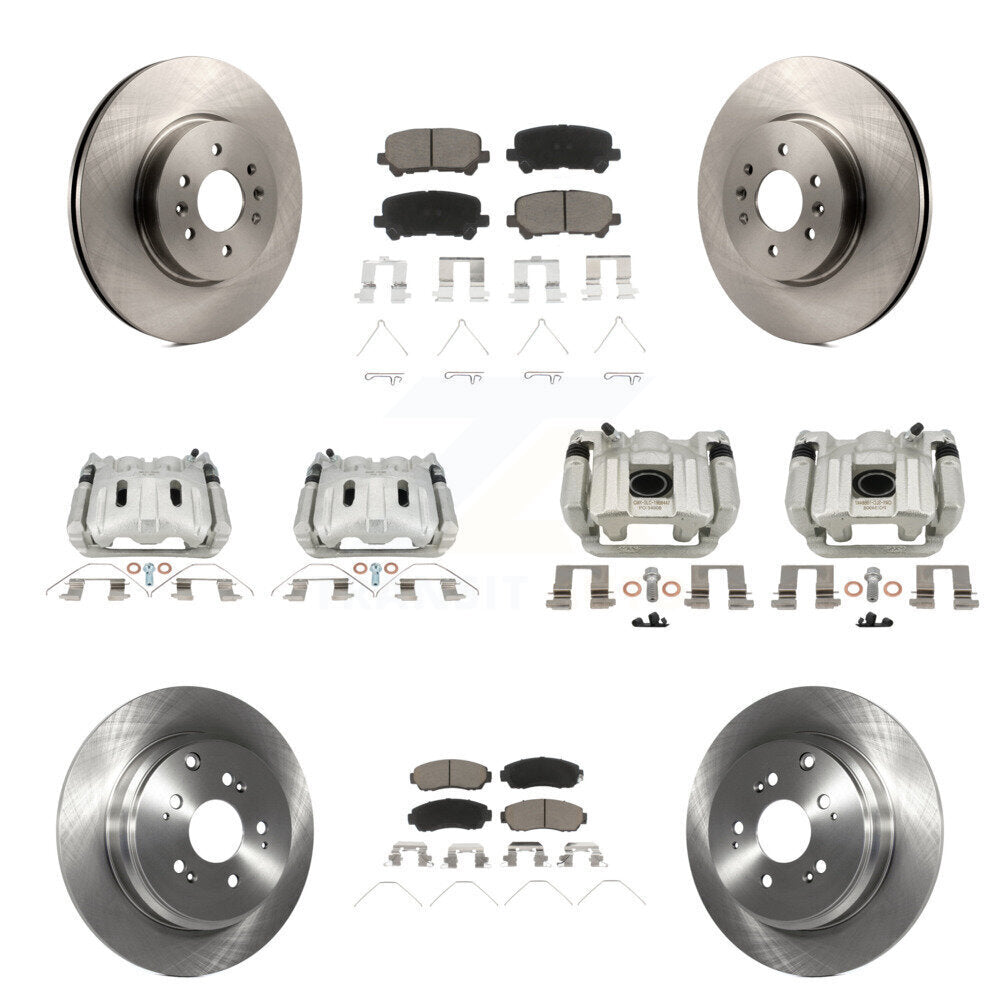 Kit de rotors d'étrier de frein avant et arrière et plaquettes en céramique (10 pièces) pour Honda Odysse 11-14