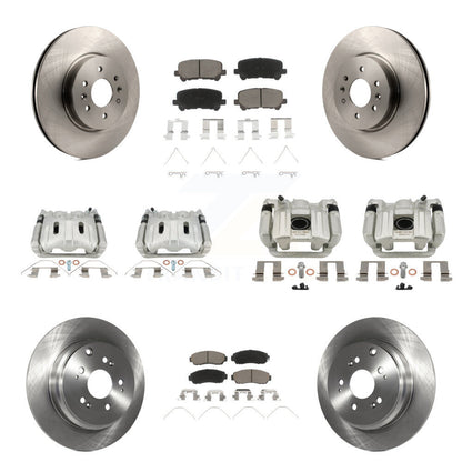 Kit de rotors d'étrier de frein avant et arrière et plaquettes en céramique (10 pièces) pour Honda Odysse 11-14