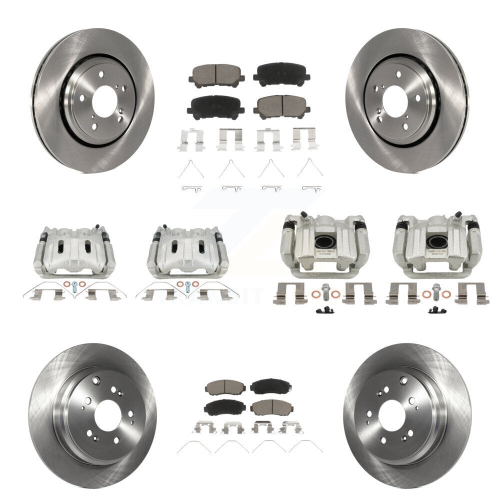 Kit de rotors d'étrier de frein avant et arrière et plaquettes en céramique (10 pièces) pour Honda Odysse 15-17
