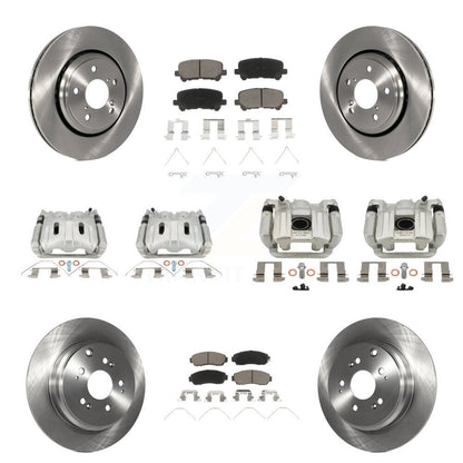 Kit de rotors d'étrier de frein avant et arrière et plaquettes en céramique (10 pièces) pour Honda Odysse 15-17