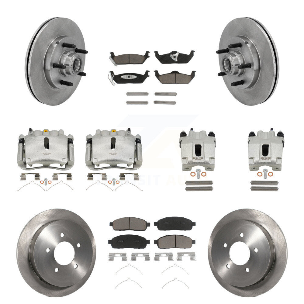 Kit de rotors d'étrier de frein avant et arrière et plaquettes en céramique (10 pièces) pour Ford F-150 RW 2004