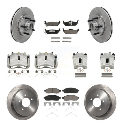 Kit de rotors d'étrier de frein avant et arrière et plaquettes en céramique (10 pièces) pour Ford F-150 RW 2004