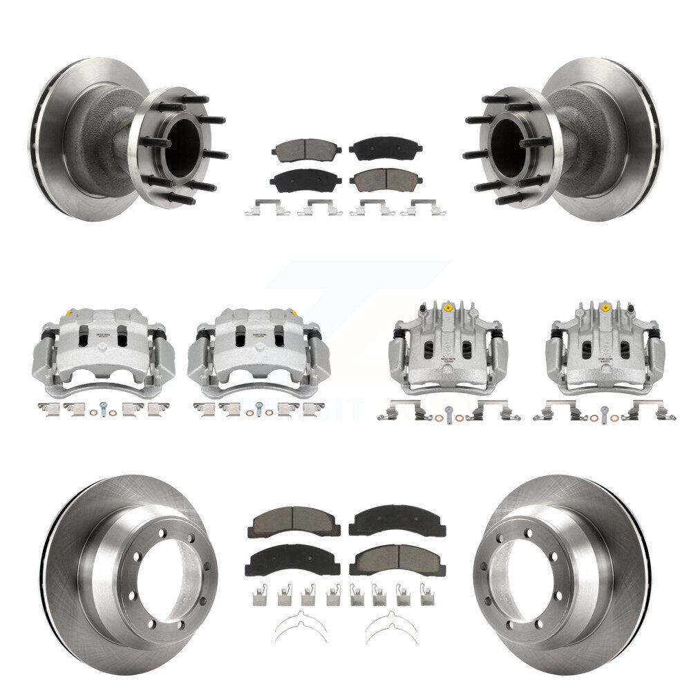 Kit de plaquettes en céramique pour Rotors d'étrier de frein avant et arrière (10 pièces) pour Ford F-350 Super Dut
