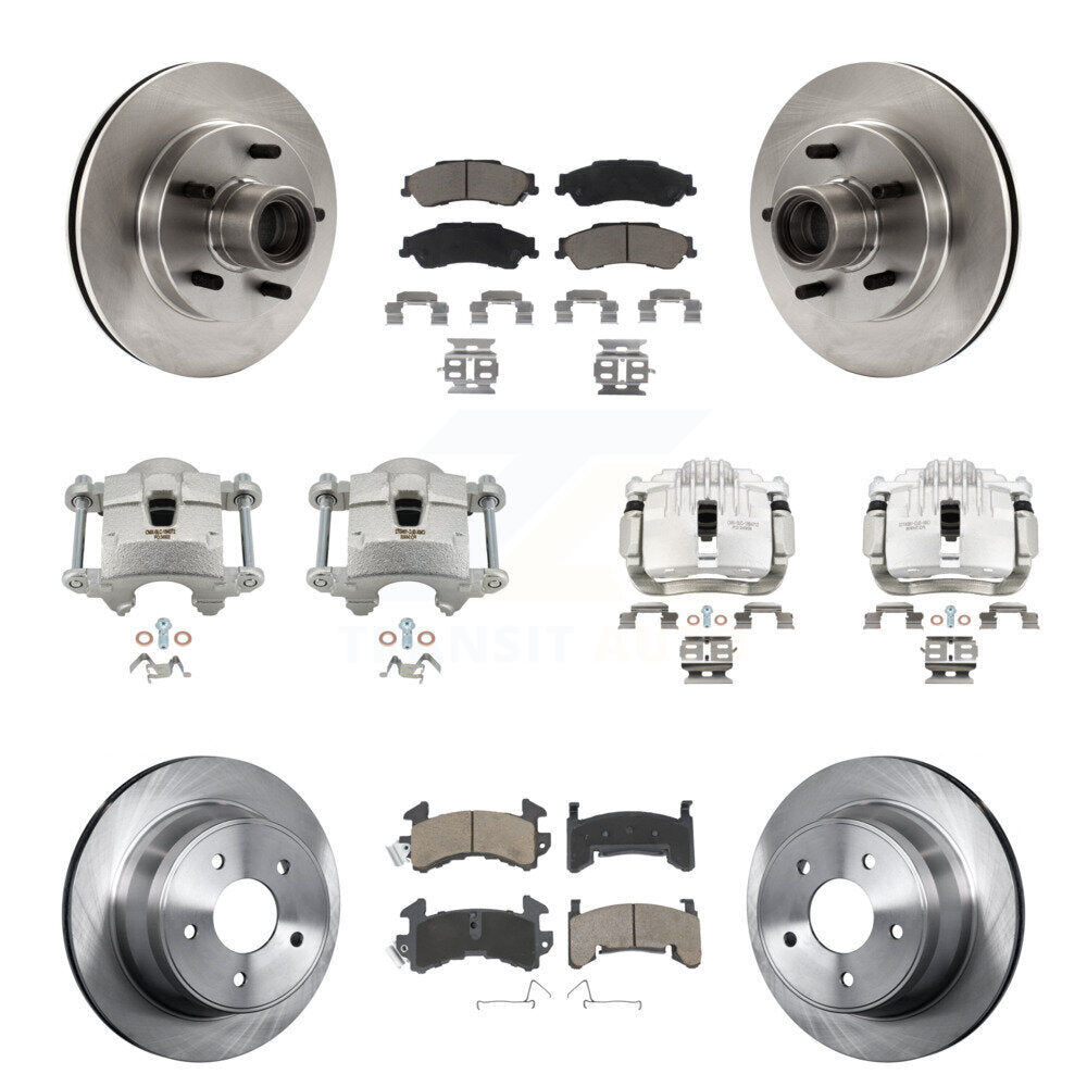 Rotors d'étrier de frein à disque avant et arrière et Kit de plaquettes en céramique (10 pièces) pour Isuzu Hombr