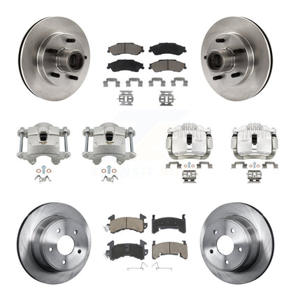 Rotors d'étrier de frein à disque avant et arrière et Kit de plaquettes en céramique (10 pièces) pour Isuzu Hombr