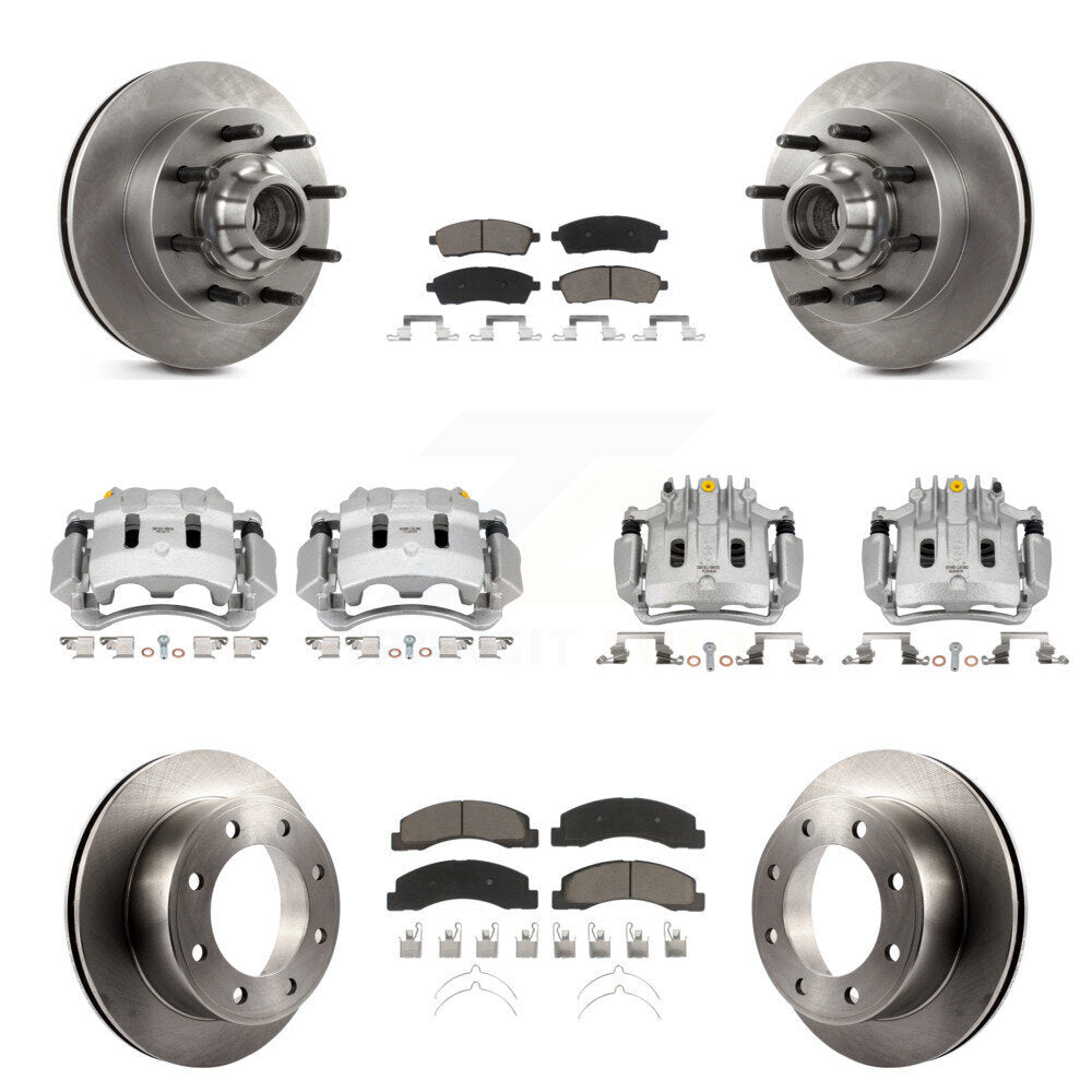 Kit de plaquettes en céramique pour Rotors d'étrier de frein avant et arrière (10 pièces) pour Ford F-350 Super Dut