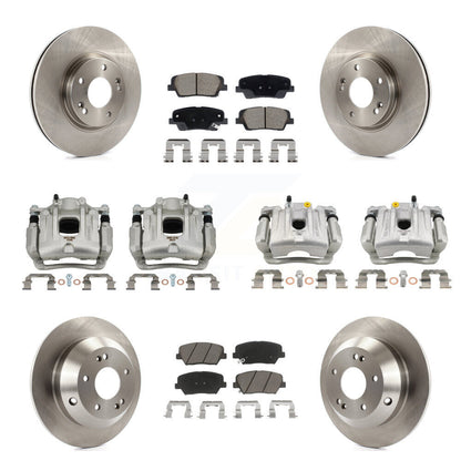 Rotor d'étrier de frein avant et arrière et Kit de plaquettes en céramique (10 pièces) pour Hyundai Santa Fe Ki
