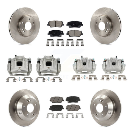 Rotor d'étrier de frein avant et arrière et Kit de plaquettes en céramique (10 pièces) pour Hyundai Santa Fe Ki