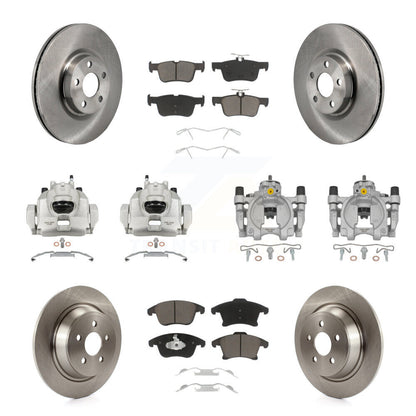 Kit de rotors d'étrier de frein à disque avant et arrière et plaquettes en céramique (10 pièces) pour Lincoln MK