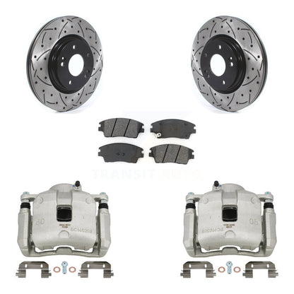 Kit de plaquettes semi-métalliques pour perceuse à étrier de frein avant, Rotor fendu, pour Hyundai Tucso