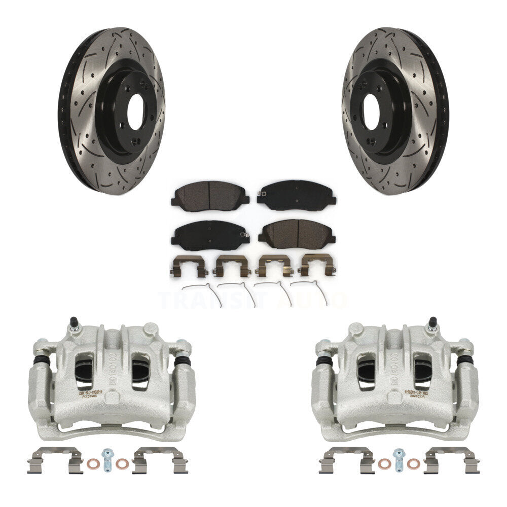 Kit de plaquettes en céramique pour étrier de frein avant, Rotors fendus, pour Hyundai Santa Fe X