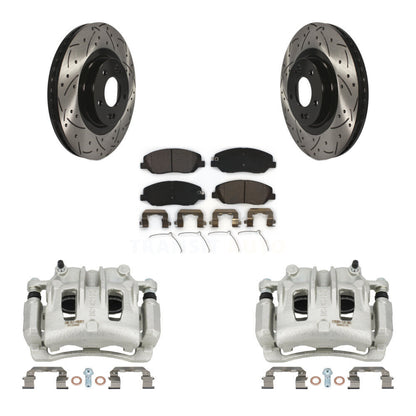 Kit de plaquettes en céramique pour étrier de frein avant, Rotors fendus, pour Hyundai Santa Fe X