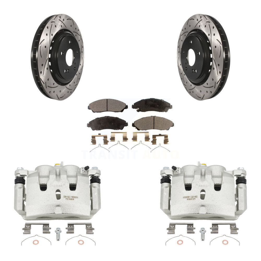 Kit de plaquettes en céramique pour étrier de frein avant, Rotors fendus, pour Acura MD 2014 – 2016