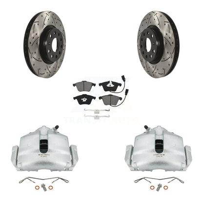 Kit de plaquettes semi-métalliques pour perceuse à étrier de frein avant, Rotors fendus, pour Volkswagen C