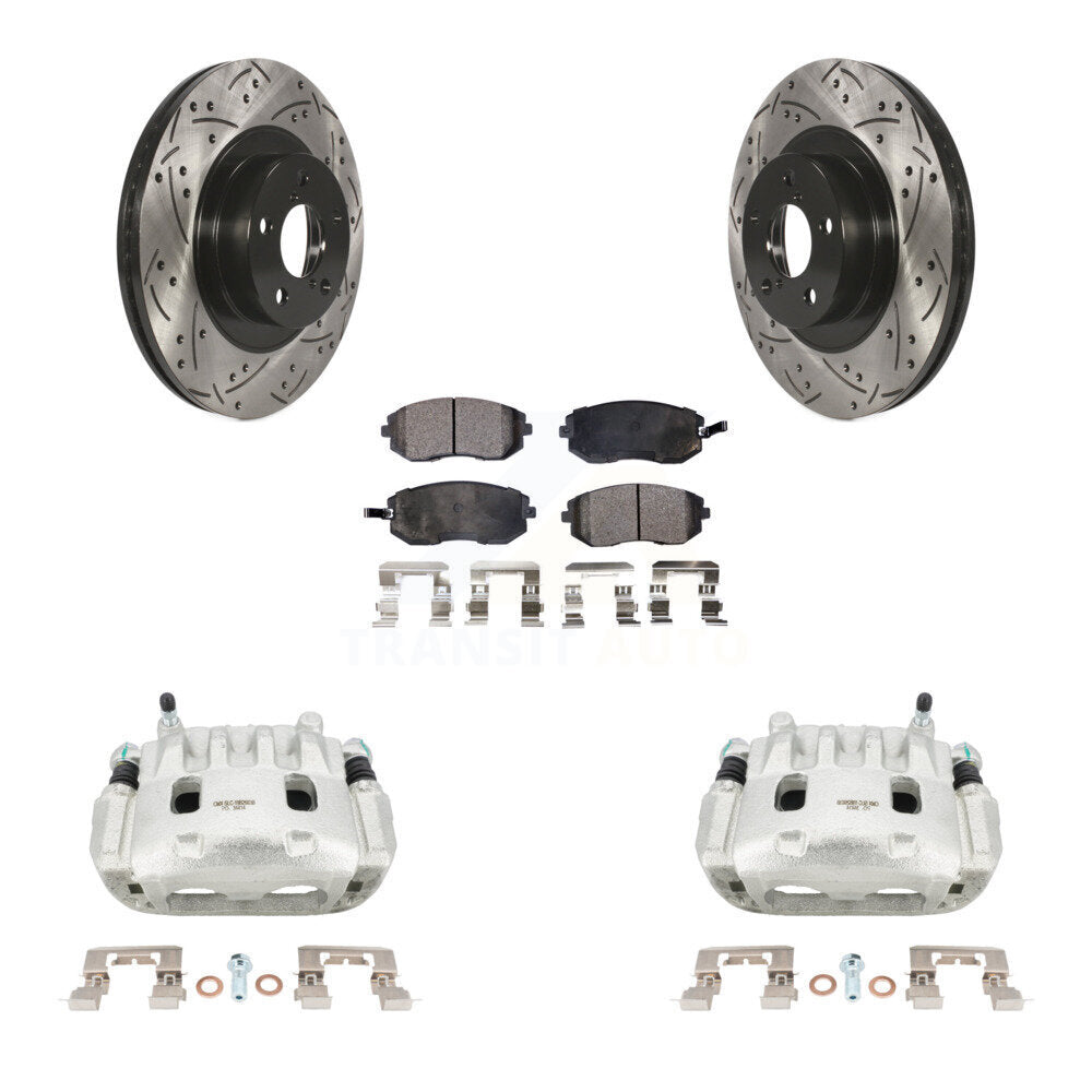 Kit de plaquettes semi-métalliques pour perceuse à étrier de frein avant, Rotor fendu, pour Subaru Outbac