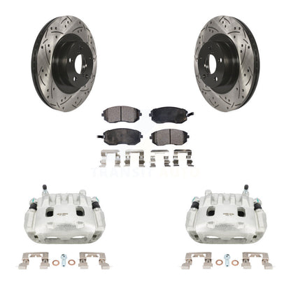 Kit de plaquettes semi-métalliques pour perceuse à étrier de frein avant, Rotor fendu, pour Subaru Outbac
