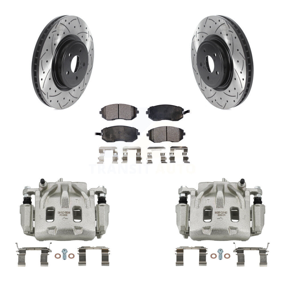 Kit de plaquettes en céramique pour perceuse à étrier enduit de frein avant, Rotor fendu, pour Subaru Legac