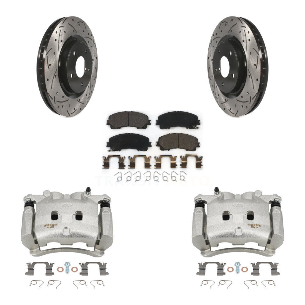 Kit de plaquettes en céramique pour perceuse à étrier enduit de frein avant, Rotors fendus, pour Nissan Rogu