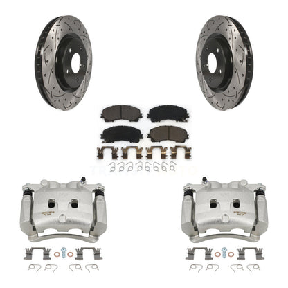Kit de plaquettes en céramique pour perceuse à étrier enduit de frein avant, Rotors fendus, pour Nissan Rogu
