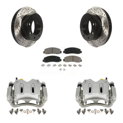 Kit de plaquettes en céramique pour étrier de frein avant, Rotor à fente percé, pour Ford F-250 Super Dut