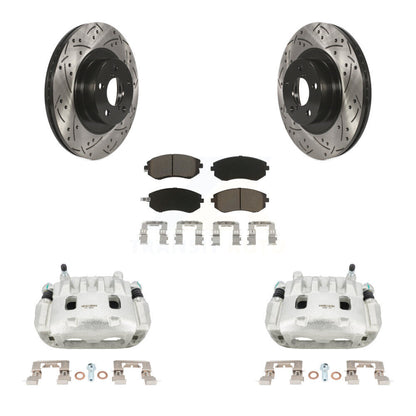 Kit de plaquettes en céramique de Rotor de fente de foret d'étrier de frein avant pour Subaru Outback Foreste