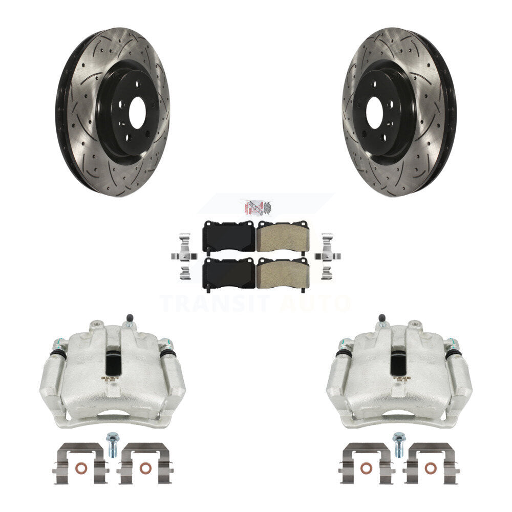 Kit de plaquettes semi-métalliques pour étrier de frein avant, Rotors à fentes, pour Buick Regal 2.4