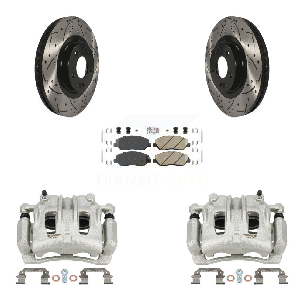 Kit de plaquettes en céramique pour étrier de frein avant, Rotors fendus, pour Hyundai Santa Fe X