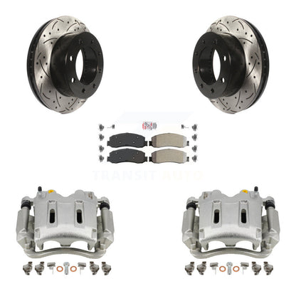 Kit de plaquettes semi-métalliques pour étrier de frein avant, Rotors à fentes, pour Ford F-350 Supe