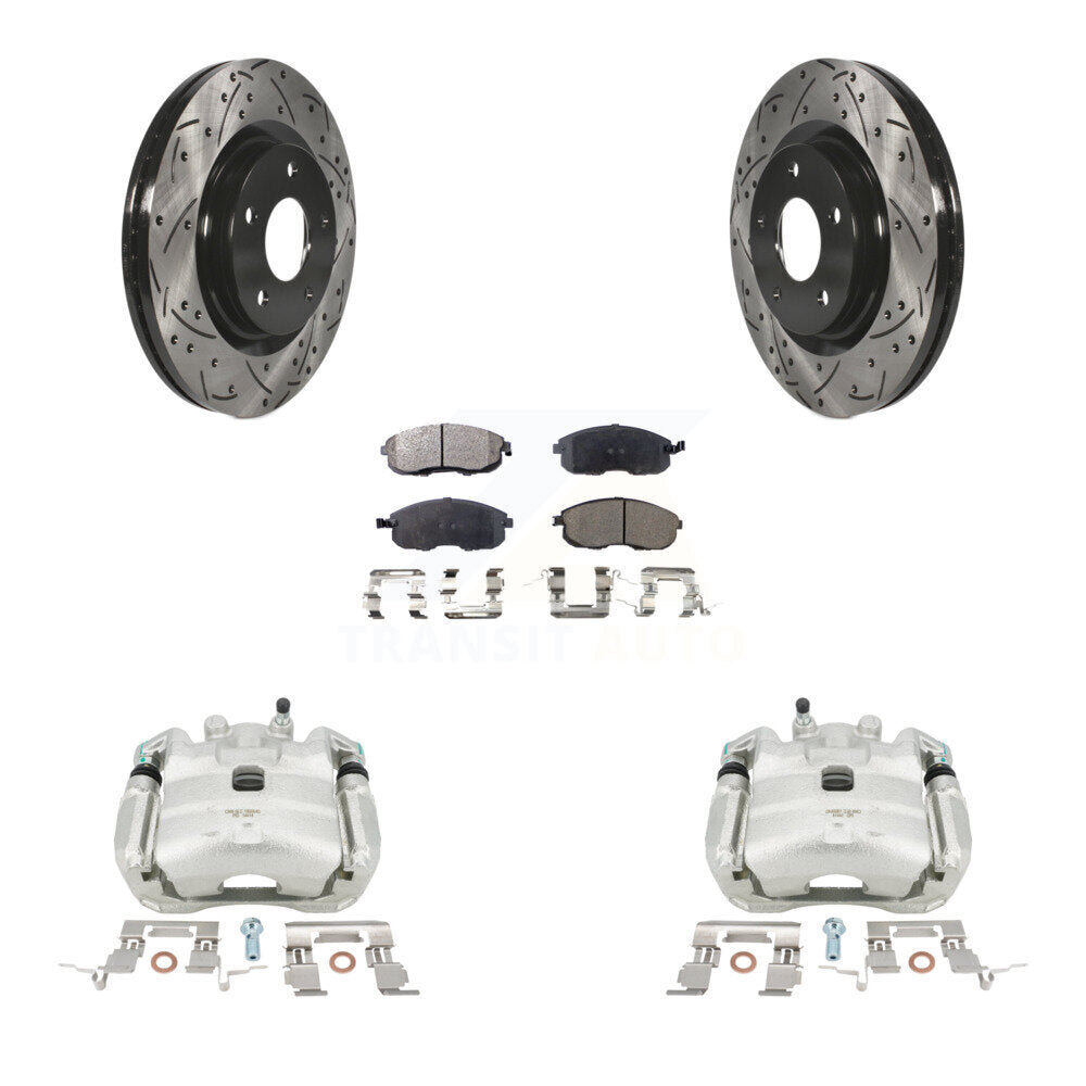 Kit de plaquettes semi-métalliques pour perceuse à étrier de frein avant, Rotors fendus, pour Nissan Sentr