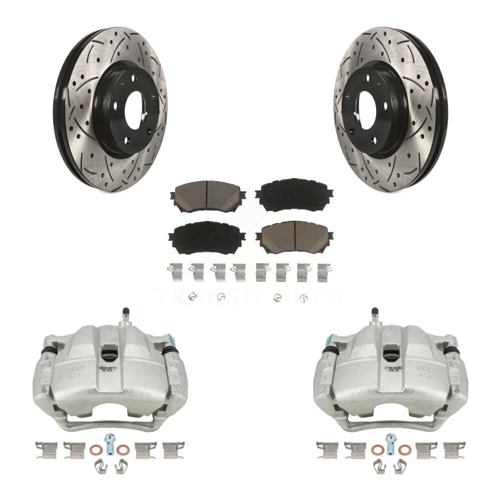 Kit de plaquettes en céramique pour perceuse à étrier enduit de frein à disque avant, Rotors fendus, pour Mazda