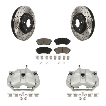 Kit de plaquettes en céramique pour perceuse à étrier enduit de frein à disque avant, Rotors fendus, pour Mazda