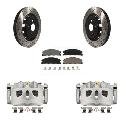 Kit de plaquettes en céramique pour étrier de frein avant, Rotors à fentes, pour Ford Explorer Flex MK