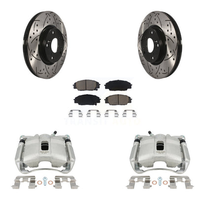 Kit de plaquettes en céramique pour étrier de frein avant, Rotors à fentes, pour Acura CSX type 07-10