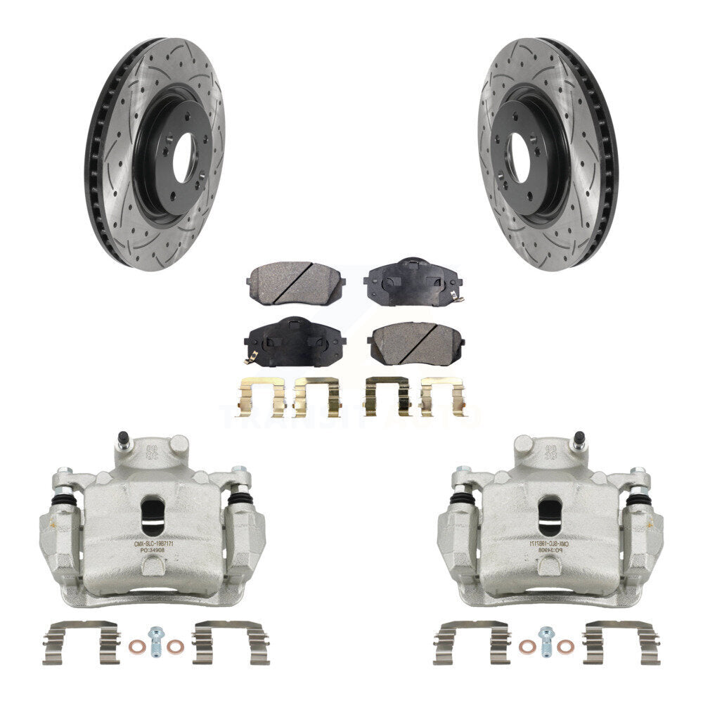 Kit de plaquettes semi-métalliques pour perceuse à étrier de frein avant, Rotor fendu, pour Hyundai Sonat