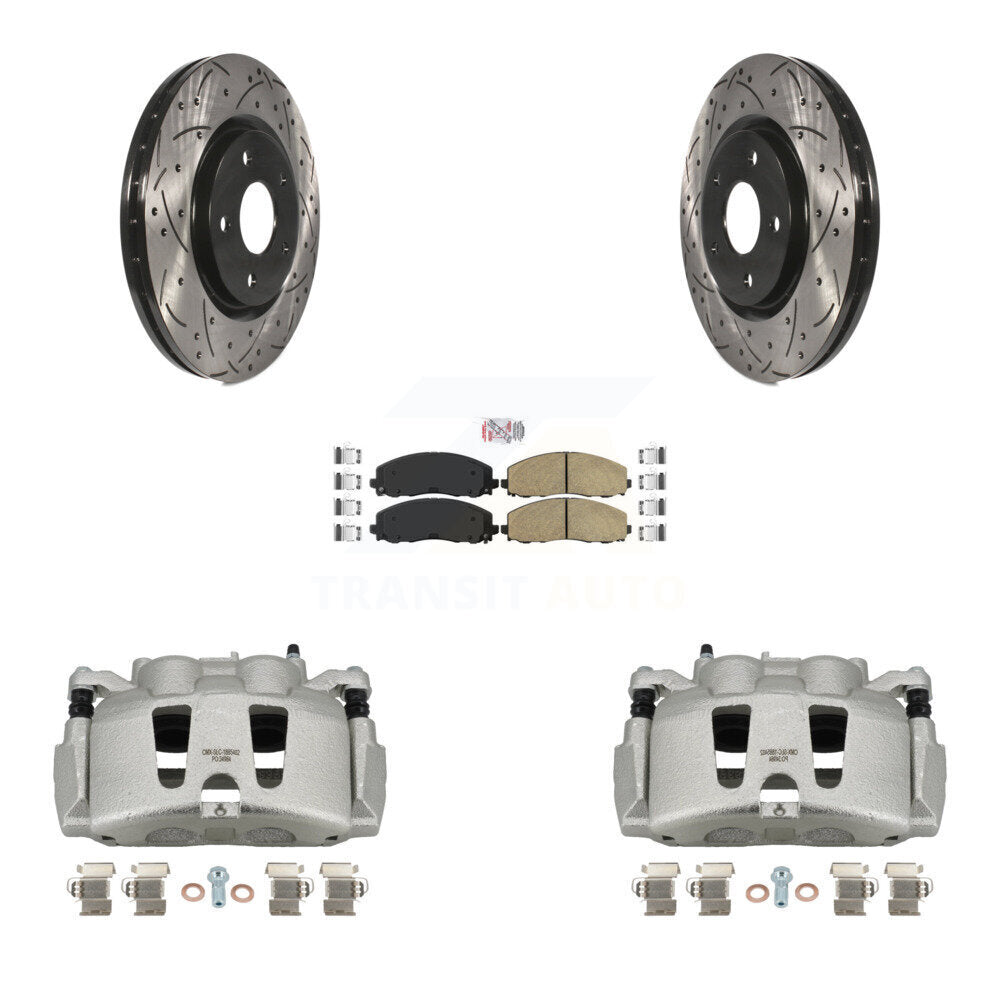 Kit de plaquettes en céramique pour perceuse à étrier de frein avant, Rotors fendus, pour Grand Caravan Dodg