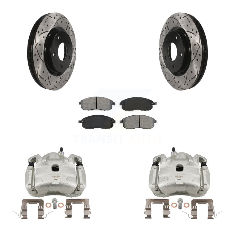 Kit de plaquettes semi-métalliques pour perceuse à étrier de frein avant, Rotors fendus, pour Nissan Sentr