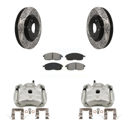 Kit de plaquettes semi-métalliques pour perceuse à étrier de frein avant, Rotors fendus, pour Nissan Sentr