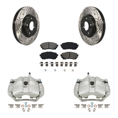 Kit de plaquettes semi-métalliques pour perceuse à étrier enduit de frein avant, Rotor fendu, pour Mazda
