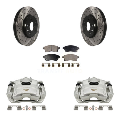 Kit de plaquettes semi-métalliques pour étrier de frein avant, Rotor à fente percé, pour Chevrolet Cruz