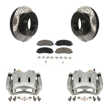 Kit de plaquettes en céramique pour étrier de frein avant, Rotor à fente percé, pour Ford F-250 Super Dut
