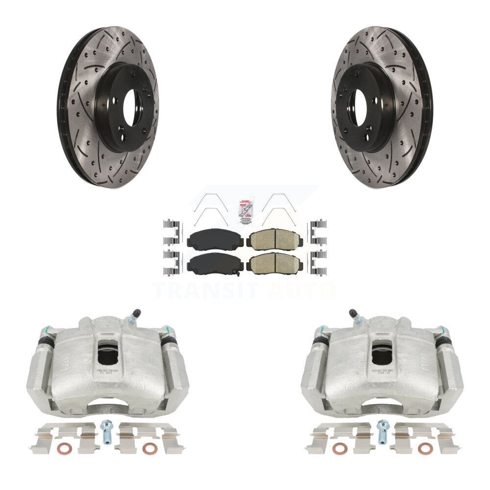 Kit de plaquettes en céramique pour perceuse à étrier enduit de frein avant, Rotors fendus, pour Honda Accor